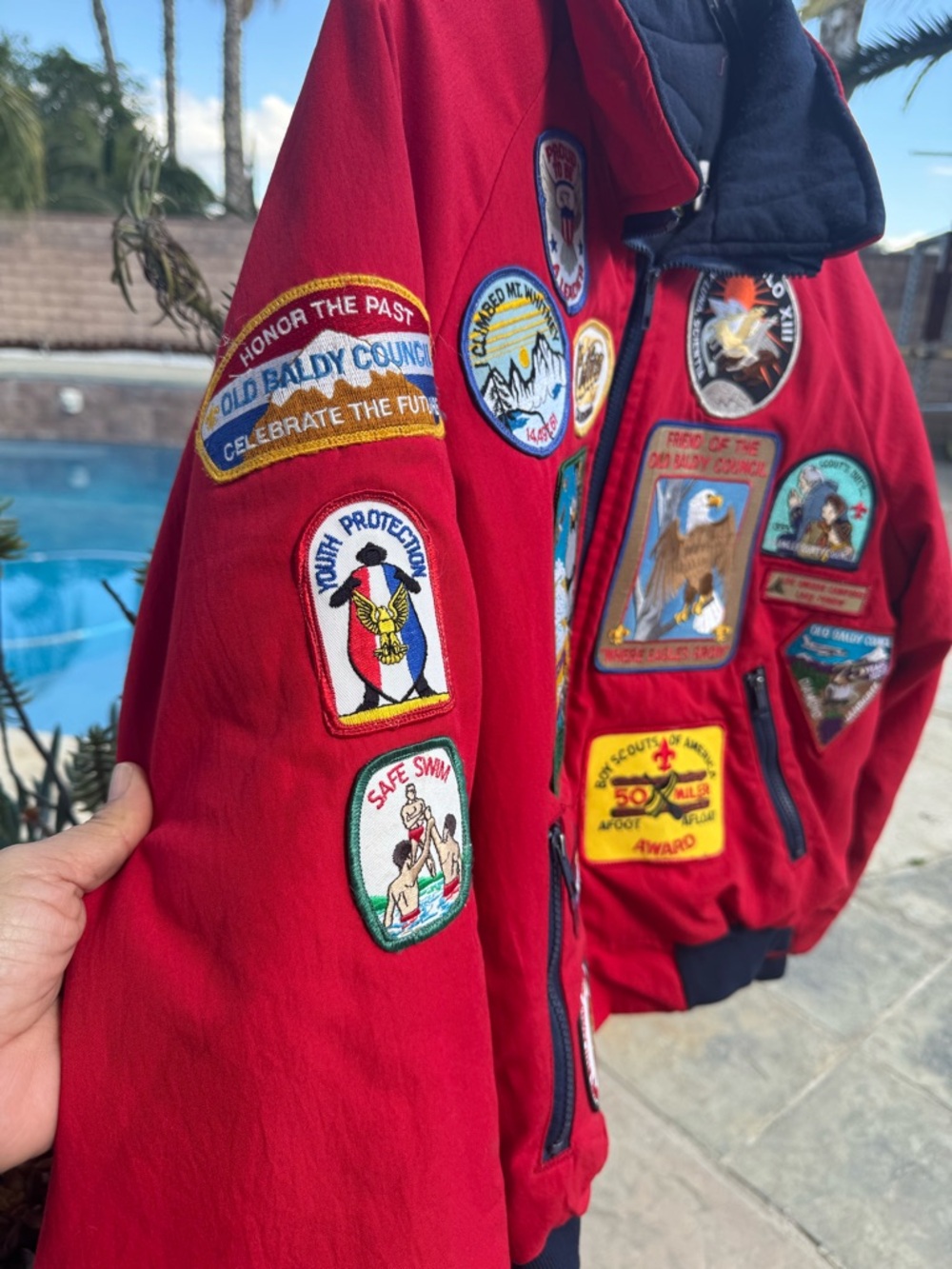 Boy Scouts of America patch bomber jacket SZ Lg - Picture 4 of 15